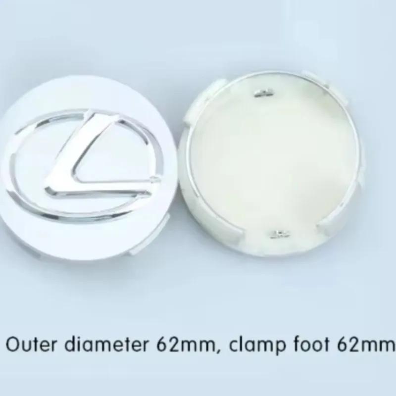 

4Pcs 62MM Car Styling Wheel Center Cap Hub Replaced Covers For Lexus ES300 RX330 RX300 GS300 IS250 IS200 CT200h IS300 NX RX LX 4Pcs 62MM срібний