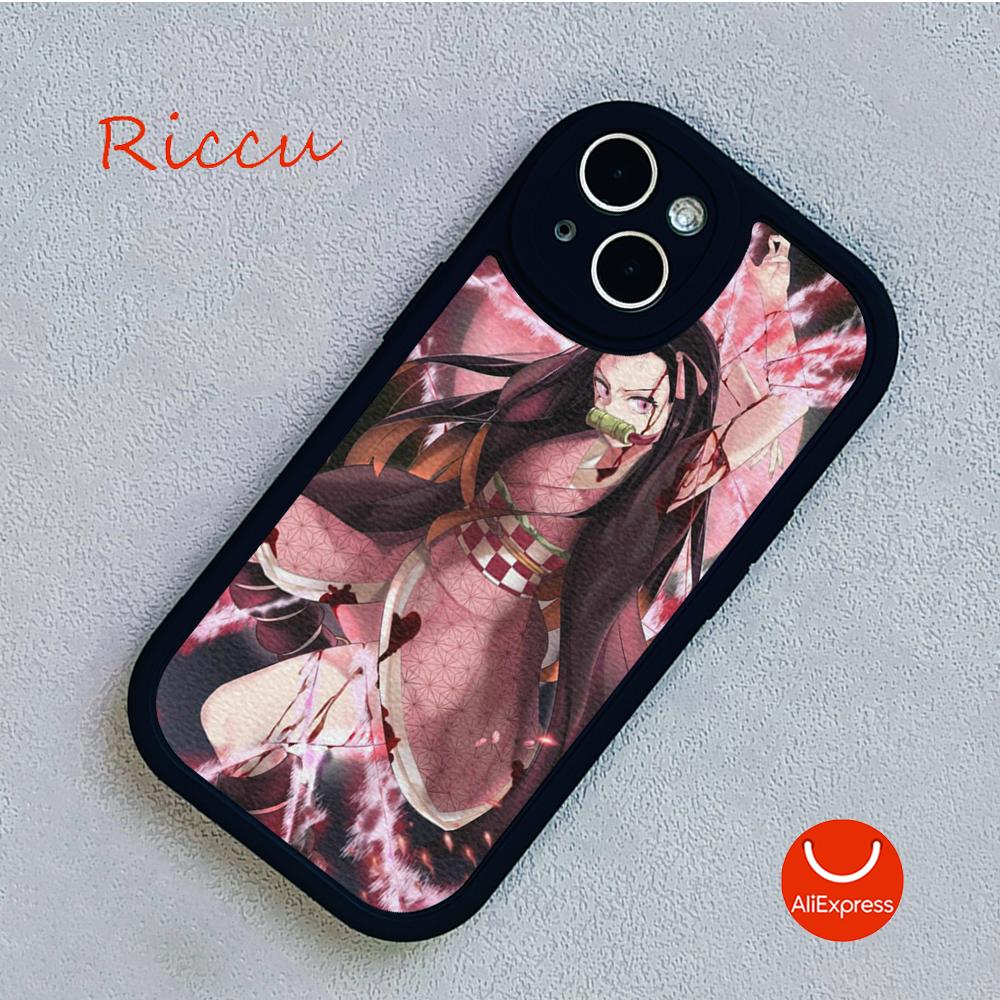 Anime Demon Slayer Kamado Nezuko Pouzdro na telefon pro Iphone 14 13 11 12 Pro MAX 12 MiNi 7 8 plus XS XR Jehněčí kůže Ochranné kryty