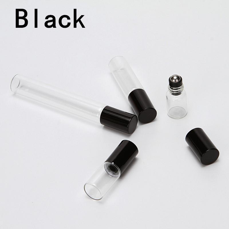 50PCS 2ML 3ML 5ML 10ML Portable Glass Roll On Bottle Roller Ball For Essential Oils Perfume Beads Lip Oil Eye Mini Travel Bottle