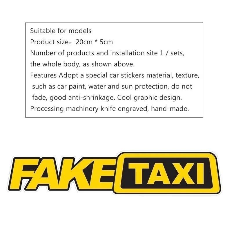 Fake Taxi Sticker Funny Car Window Stickers Creative and Personalized Creative Patterns Car Glass Decoration Accessories