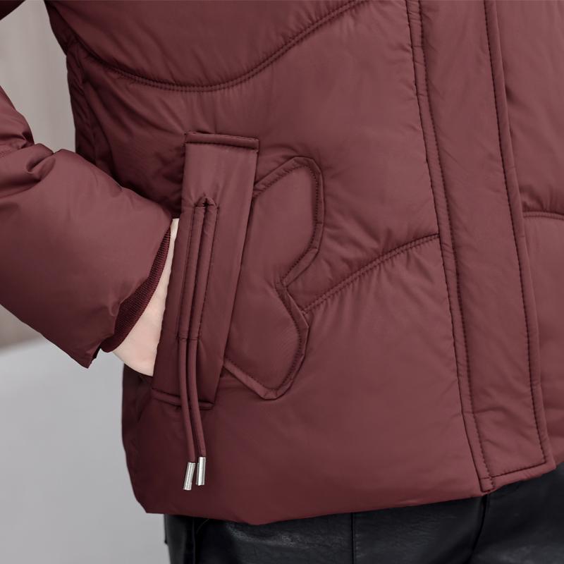 Plus Size XL-5XL Middle Age Woman Winter Short Coats Hooded Elegant Loose Thick Warm Parkas Female Jacket