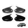 For Kia EV4 2025 2026 2pcs Bright Black Bull Horn Car Rear View Mirror Cover Trim  Exterior Accessories