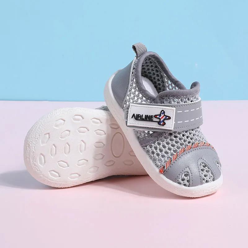 

Детская обувь весной и летом, спортивная обувь для мальчиков и девочек, дышащая мягкая подошва, противоскользящая повседневная легкая обувь 15 серый