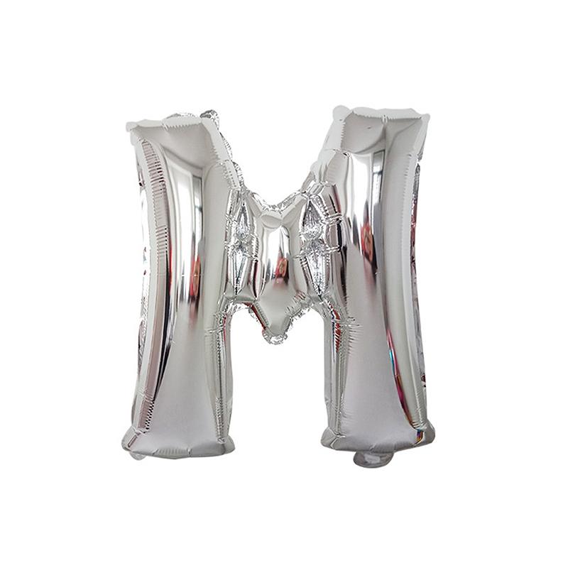 1/26Pcs 16 Inch Alphabet Foil Balloons Silver Aluminum Letter Balloons Reusable Decor Wedding Birthday Party Events