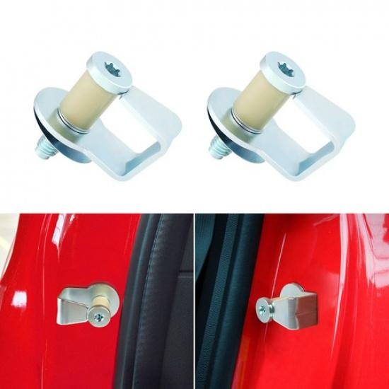 

80-96 Ford Truck Lincoln Mercury Door Striker Bolt Kit Left & Right | Pair | Metal | Silver | Door Skin | Easy tallation