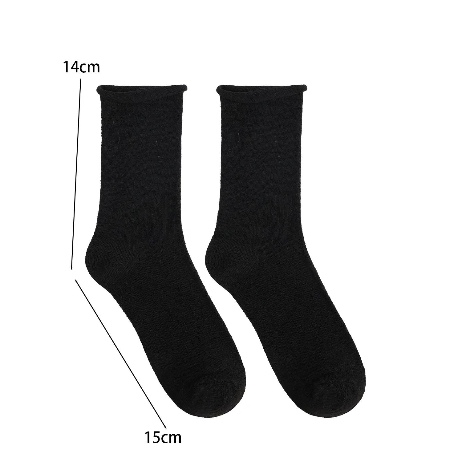 

2026 Summer Sweet Socks for Women Thin Candy Color Hollow Out Loose Socks for Women Girls Korean Fashion Mid-tube Pile Sockings чорний
