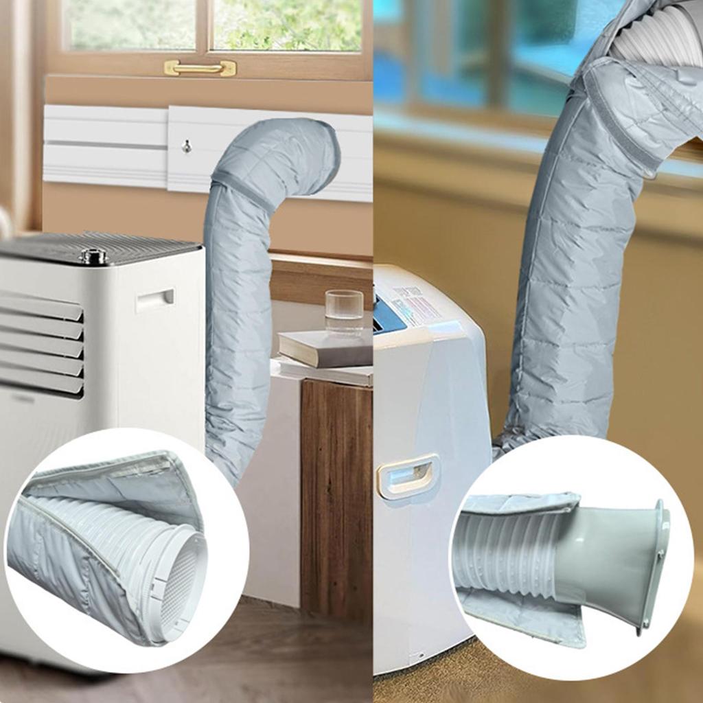 Mobile Air Conditioning Hose Insulation Cover Heat Reduction AC Duct Vent Cover Exhaust Tube Interface Cover For Workplace Dorm