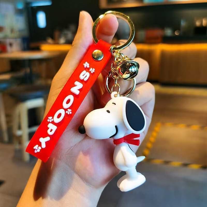 Adorable plus stylish latest Snoopy cartoon backpack designed for men plus women car keychain Xmas creative keychain designed for