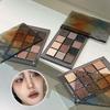 12-farbige Lidschattenpalette mit mehreren Farben für alle Make-up-Looks Dunkle Lidschattenpalette