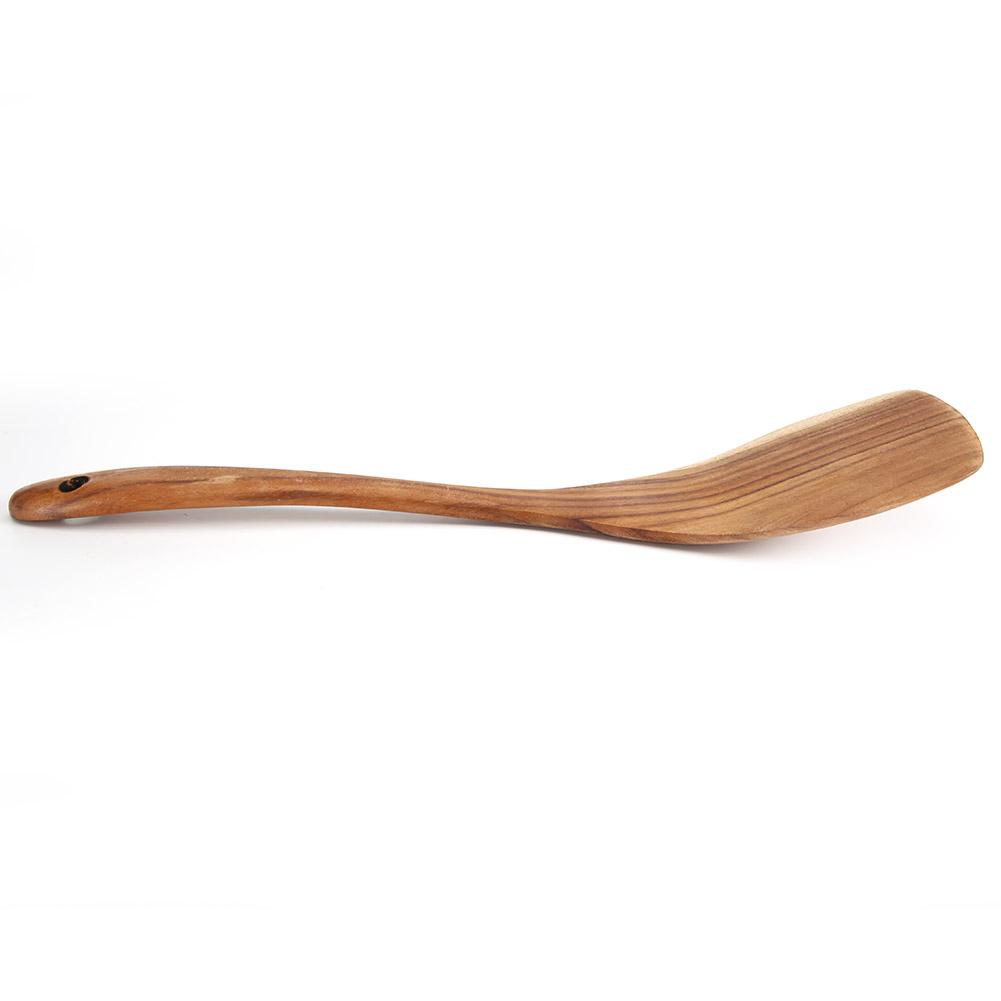 Natural Wooden Spatula Turner Fried Shovel Cooking Kitchen Utensils Shovel (31.5*7.5cm)