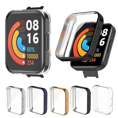 Electroplated TPU Protective Case For Redmi Watch 2 Lite Full Screen Protector Bumper Shell Frame
