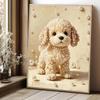 Gespanntes Rahmen Perlenkunst-Set Niedliches Hunde-Muster DIY Funkelnde Perlenleinwand Entspannendes Hobby Geschenk für Bastelliebhaber Perfekter Dekorationsartikel