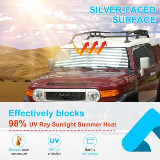 Car Sun Shade Windshield Window Sunshade Cover For Toyota FJ Cruiser 2007-2014