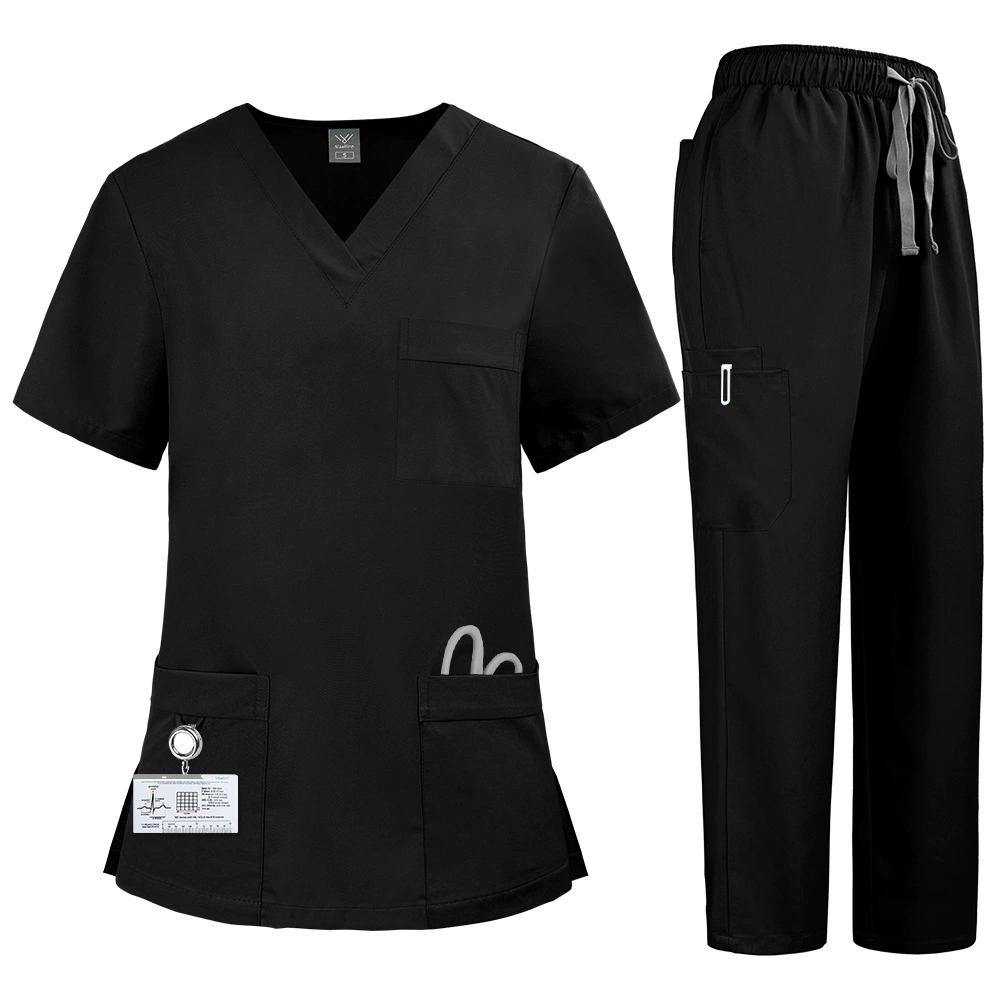Soft Polyester Hospital Doctor Scrubs Nurses Accessories Nursing Articles Dental Scrub Pet Store Veterinary Uniform