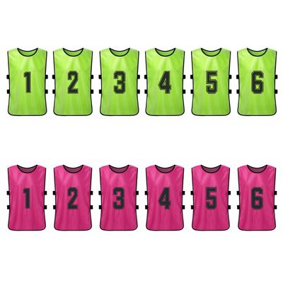 12 PCS Kid S Football Pinnies 2 Colors Quick Drying Soccer Jerseys Youth Sports Scrimmage Basketball Team Training