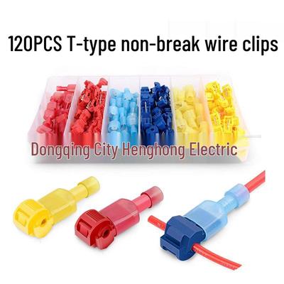 120 Stück T-Typ Zerstörungsfreies Drahtverbinder-Set mit Schnellklemmen