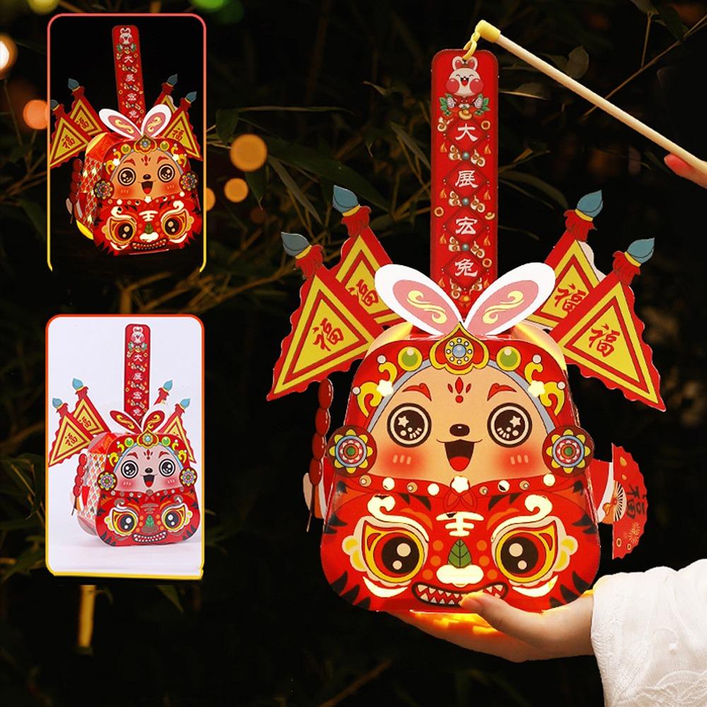 Bunny Design Children's Rabbit Lantern Mid-Autumn Festival Cartoon Lighting Lantern  Kids Gift