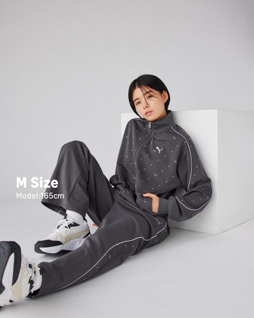 Puma 690174 Women's Core Heritage MX Track Jacket, Casual, Sports Jersey,, 25 Fall Winter Color Dusky Gray (44), L