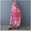 Women's V-neck Retro Long Skirt Cotton Linen Dress