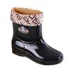 Rain shoes women's short tube fashion warm non-slip rain boots adult kitchen rubber shoes overshoes lightweight casual water shoes women's winter
