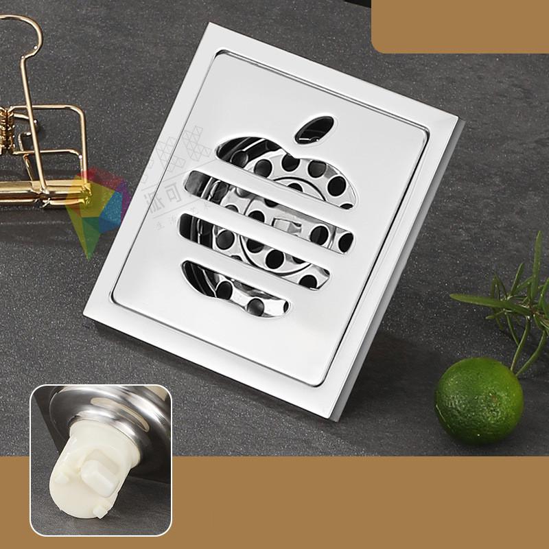 1PC 10X10CM Stainless Steel Thick Floor Drain Anti-odor Washing Machine Floor Drain Bathroom Double Use