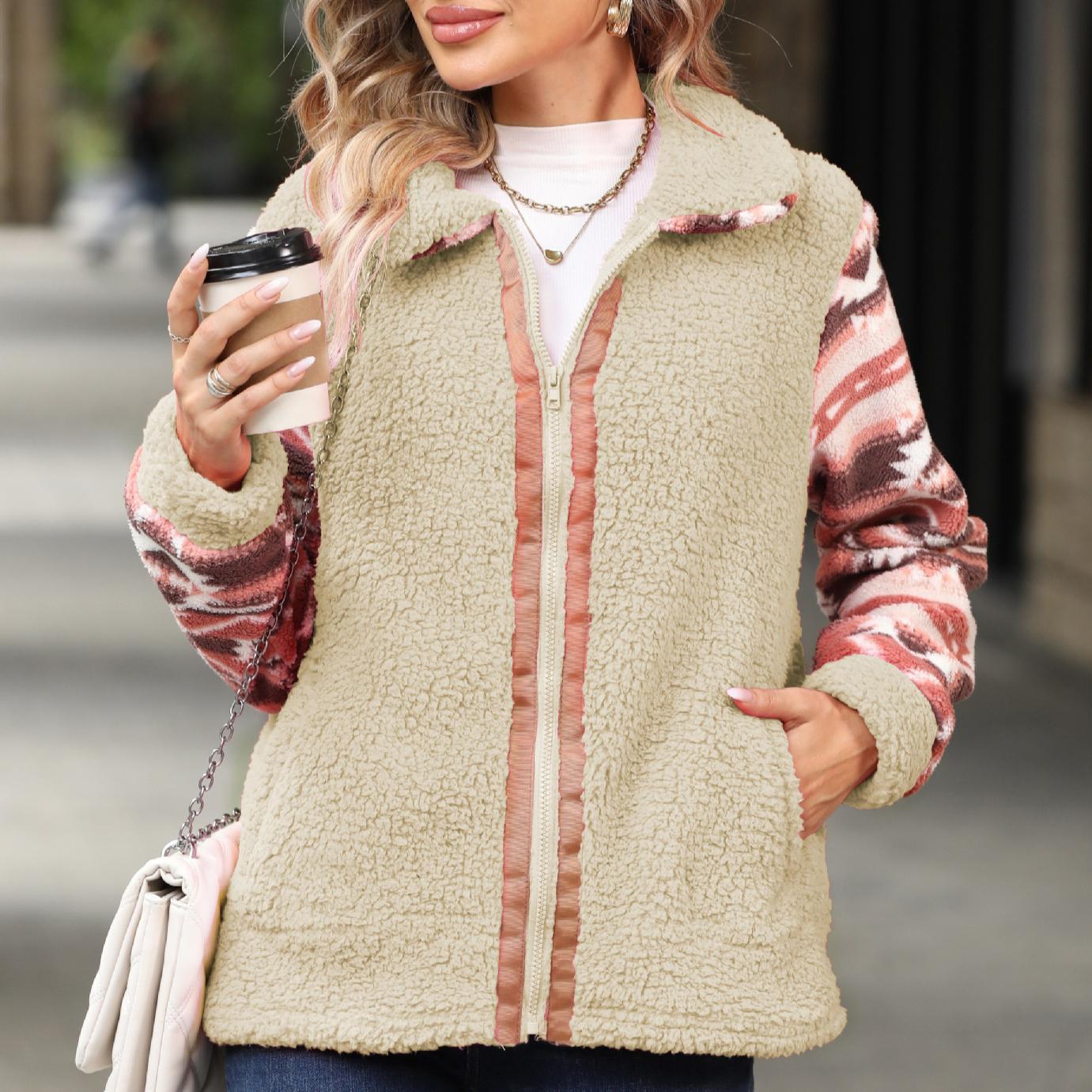 Женские цветные шерпа флисовые куртки пушистые теплые зимние куртки плюшевое пальто — фото 8