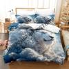 3D Print Art Clouds And Animals Tiger Bedding Set Single Twin Full Queen King Size Bed Set Adult Kid Bedroom Duvetcover Set