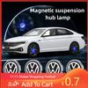 4 יחידות גלגל מרכז רכזת LED אורות כיסוי מרכז גלגל רכזת מכסה עבור פולקסווגן גולף 4/6/7 טוטן פאסאט טי