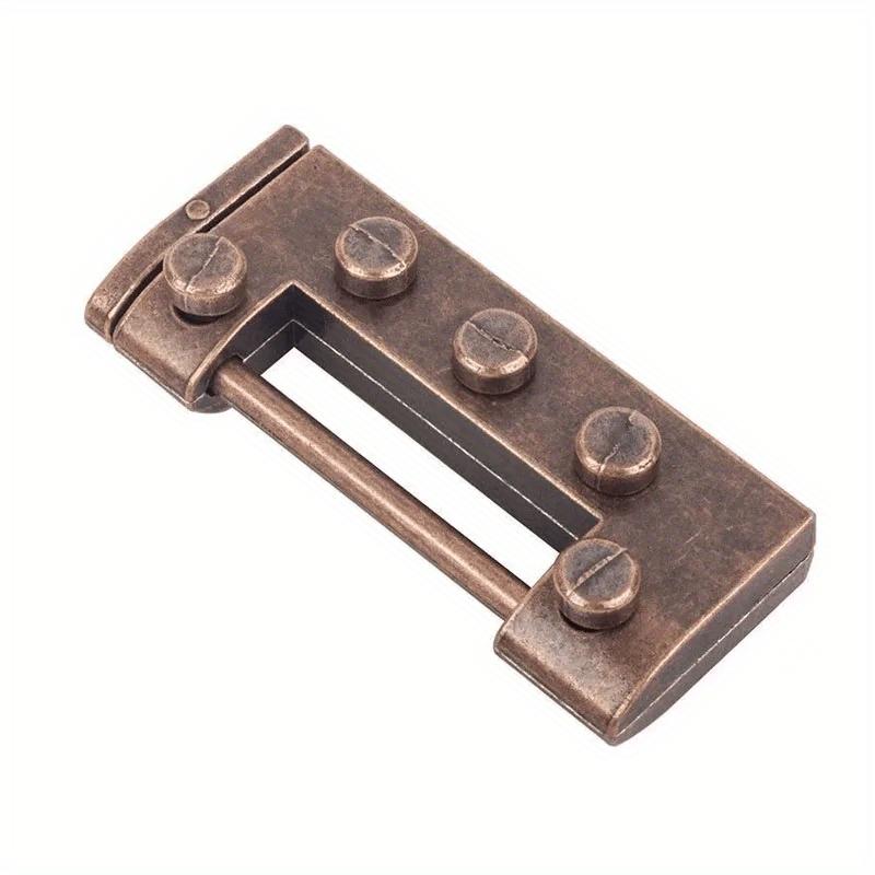 Zinc Alloy Chinese Old Vintage Keyed Password Retro Combination Padlock Jewelry Box Lock Furniture Door Decor Antique Bronze