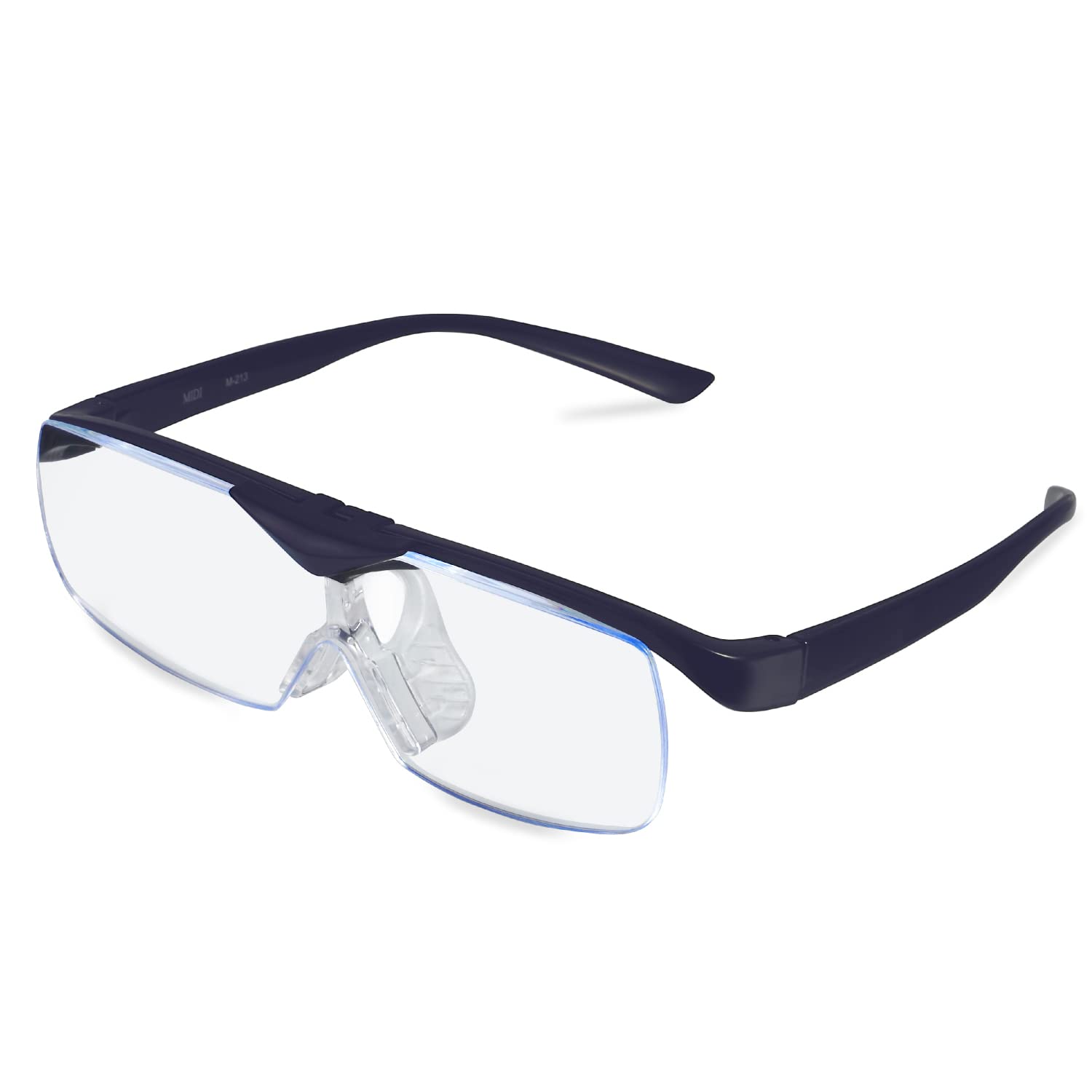 

MIDI Eyeglass Magnifier, 1.3x, 1.6x, 1.8x Magnification, Flip-Up Magnifier, Stylish, Flip-Up Magnifying Glasses, Pearl Black, 6 Colors, Lens