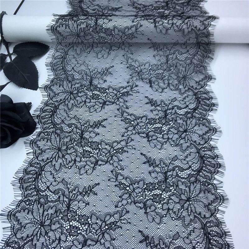 (6 Colors) 3 Meters French Chantilly Fabric Lace, Non-stretch Eyelash Lace Fabric for Lingerie, Underwear, Dress, Home decor, Crafting