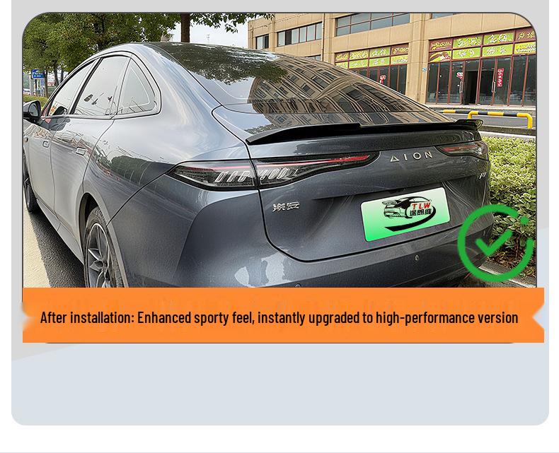 GAC Aion RT Rear Spoiler: Original Sports Wing, Easy Installation, No Drilling Needed.