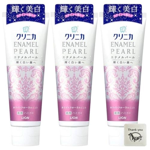 

Clinica Enamel Pearl Toothpaste, White Floral Mint, 130g (Set of 3) + Bonus Gift with Kunutonn Original Logo