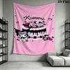 Pink Wall Tapestry Cute Characters Cake Tapestry Fashion Print Background Cloth Wall Covering Decoration Homestay Soft Decoration Tapestry