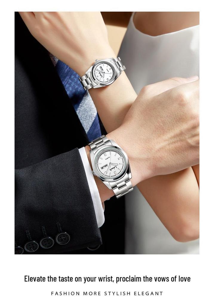 La Baoli LA421 Waterproof Quartz Steel Wristwatch for Couples
