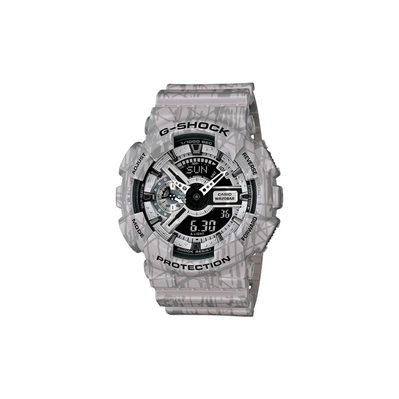 

Casio G-SHOCK SLASH PATTERN theme series marble burst fashion trend street automatic LED lighting calendar quartz movement Japanese and GA-110SL-8 чорний