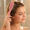 Long Handle Double-Sided Scalp Brush Silicone Hair Wash Comb Wet and Dry Use Scalp Cleaning and Massage Tool for Hair Care and Relaxation
