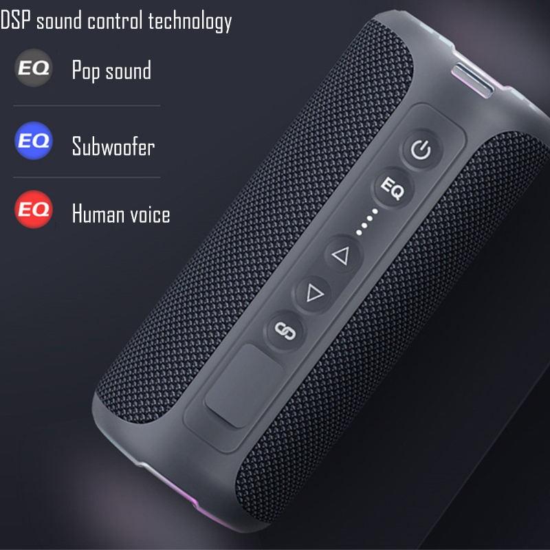 Cyberris S7 40 W Hochleistungs-Desktop-Stereo-Woofer, tragbar, kabelloser Subwoofer, unterstützt TF-Karte/AUX, TWS-Verbindung, IPX7 wasserdicht