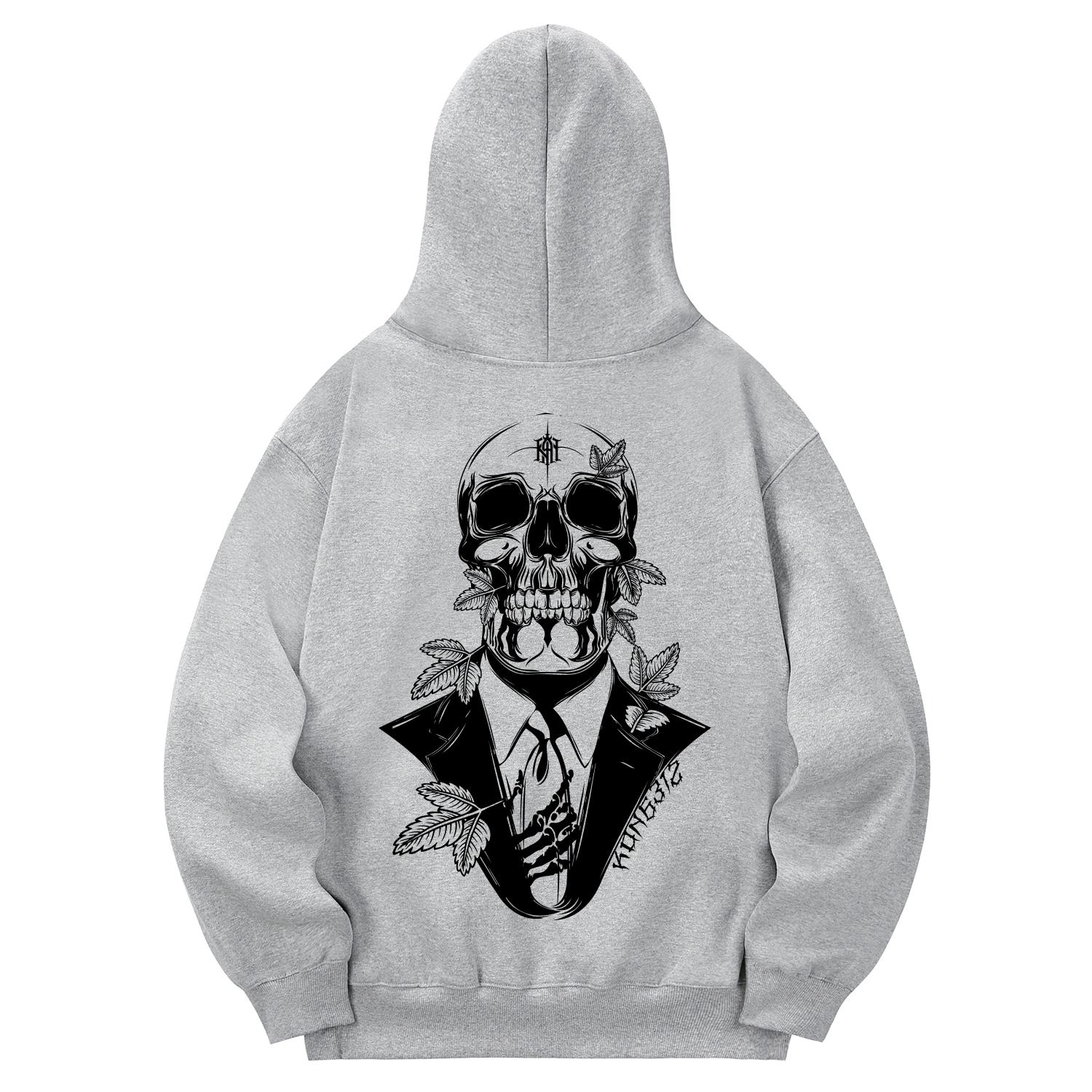 Khan 6312 Khg0090 Худи с подкладкой из флиса Skullsuit - Серый Xl