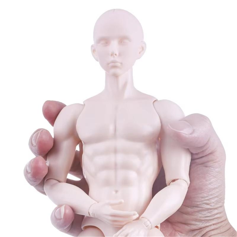 Unbemalte männliche Puppe Nackter Körper Figur Schaufensterpuppe für Bastelmodell Projektpuppe Actionfigur für Kugelgelenkpuppe