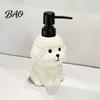Dispenser per Lozione a Forma di Cane dei Cartoni Animati 400ML Dispenser per Sapone in Ceramica con Pompetta in Plastica, Bottiglia Ricaricabile a Forma di Cucciolo Contenitore per Liquidi a Mano, Vuoto Gel Doccia