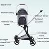 Pet Dog Stroller Pet Cat Folding Stroller Rolling Four Wheels Pet Cat Stroller Can Be Moved
