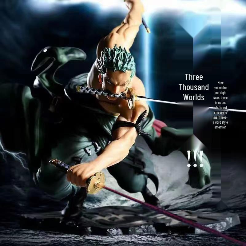 One Piece Zoro Three Thousand Worlds Figure: Three-Sword Style Model - Perfect Birthday Gift Ornament