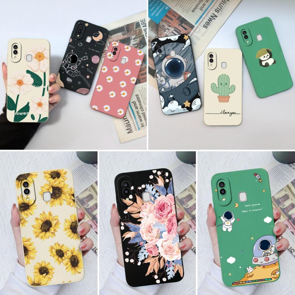 Case For Samsung Galaxy A30 A30S Artistic Style Soft Smooth Liquid Silicone Camera Protective Back Cover For Samsung A30S Funda