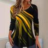 Fashionable Loose Casual Versatile Top Colorful Long Sleeved Round Neck Women's T-shirts