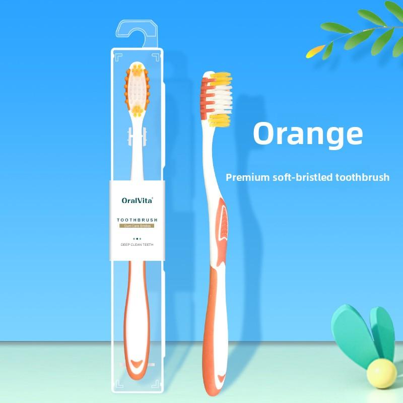 Individually Packaged Soft Bristle Toothbrush for Adult Oral Cleaning