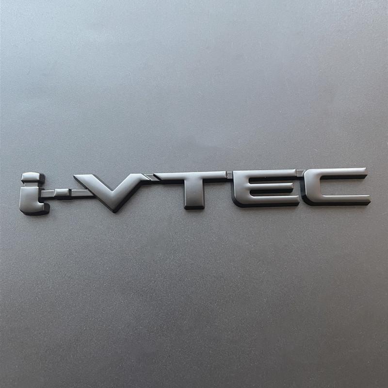 3D Chrome Metal Car Letters Rear Trunk Badge Emblem IVTEC Logo I VTEC Sticker For Honda City Civic Accord Jazz CRV  Accessories
