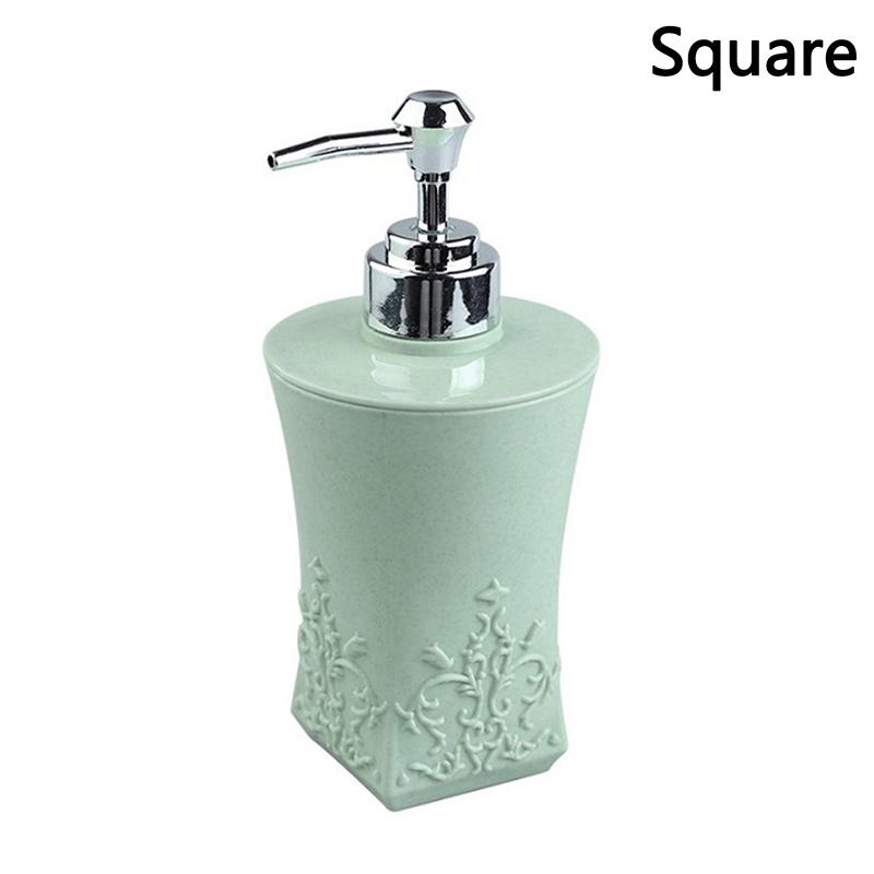 

400ml Stained Carved Empty Pump Refillable Bathroom Shampoo Shower Gel Bottles Dispenser Liquid Soap Dispenser Bath Gel Press