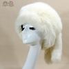 Imitation fox fur round flat top imitation fur hat thickened autumn and winter Russian Mongolian hat warm tail hat