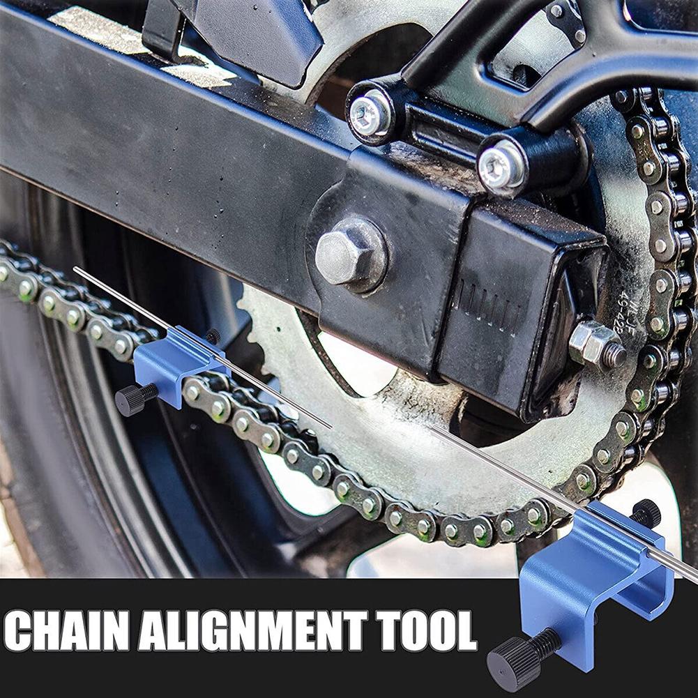 Easy and Quick Motorcycle Chain Alignment Tool Essential for Any Rider